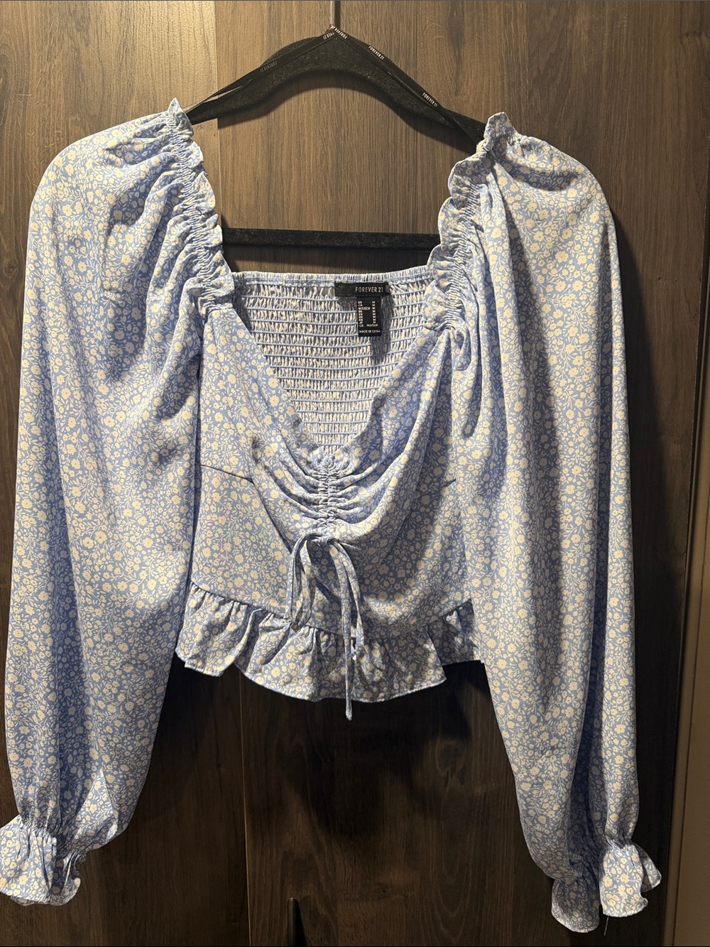 Floral Long sleeve crop top